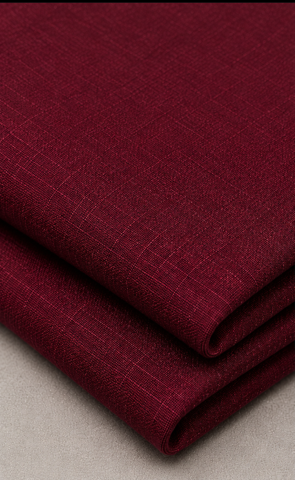 Burgundy Cotton Linen