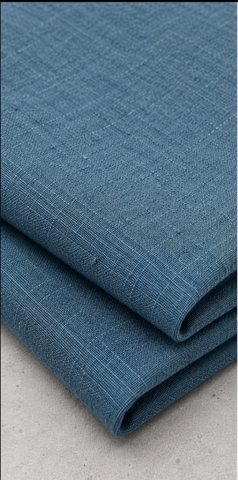 Teal Blue Cotton Linen